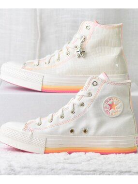 New! Size: 6.5 Youth Girl | Converse Glazed Chrome Chuck Taylor Eva Lift Hi